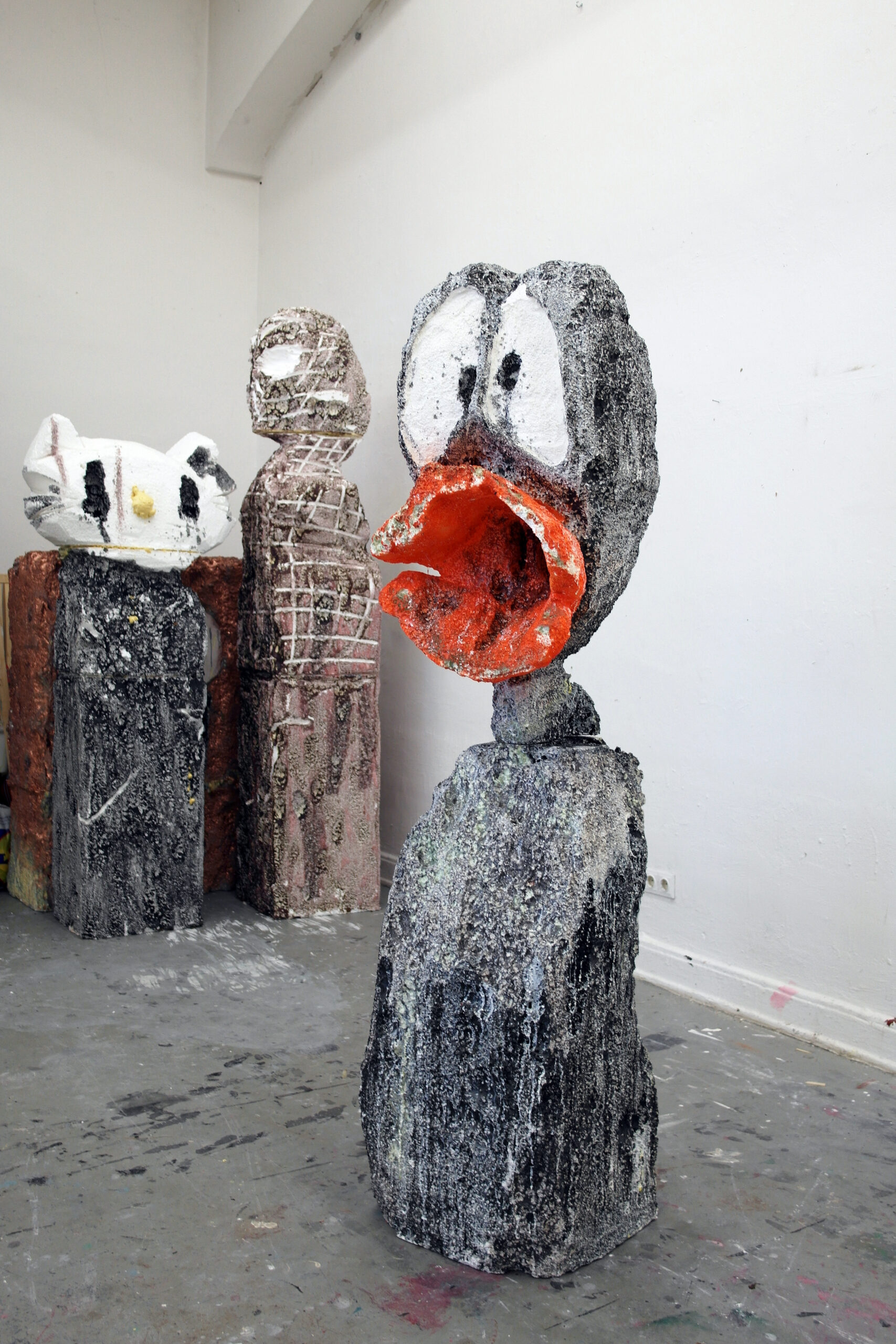 Stefan Wiens Mott Projects contemporary art sculptures styrofoam Donald Duck Hello Kitty